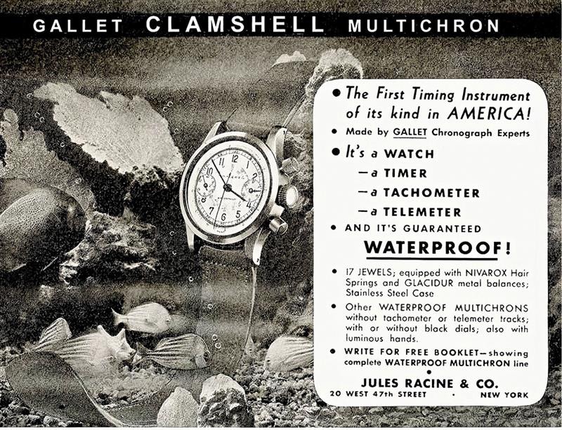Gallet - 1939 Multichron Clamshell