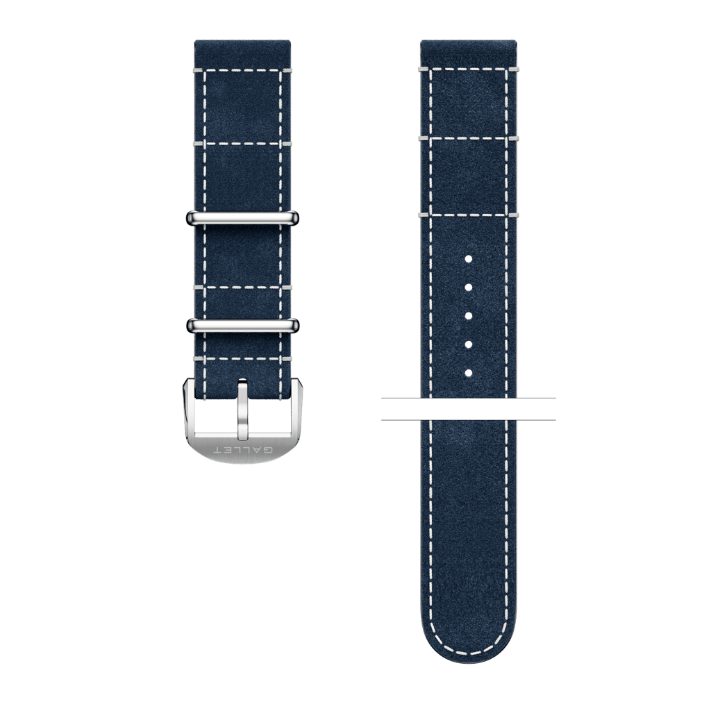 Calfskin leather strap blue