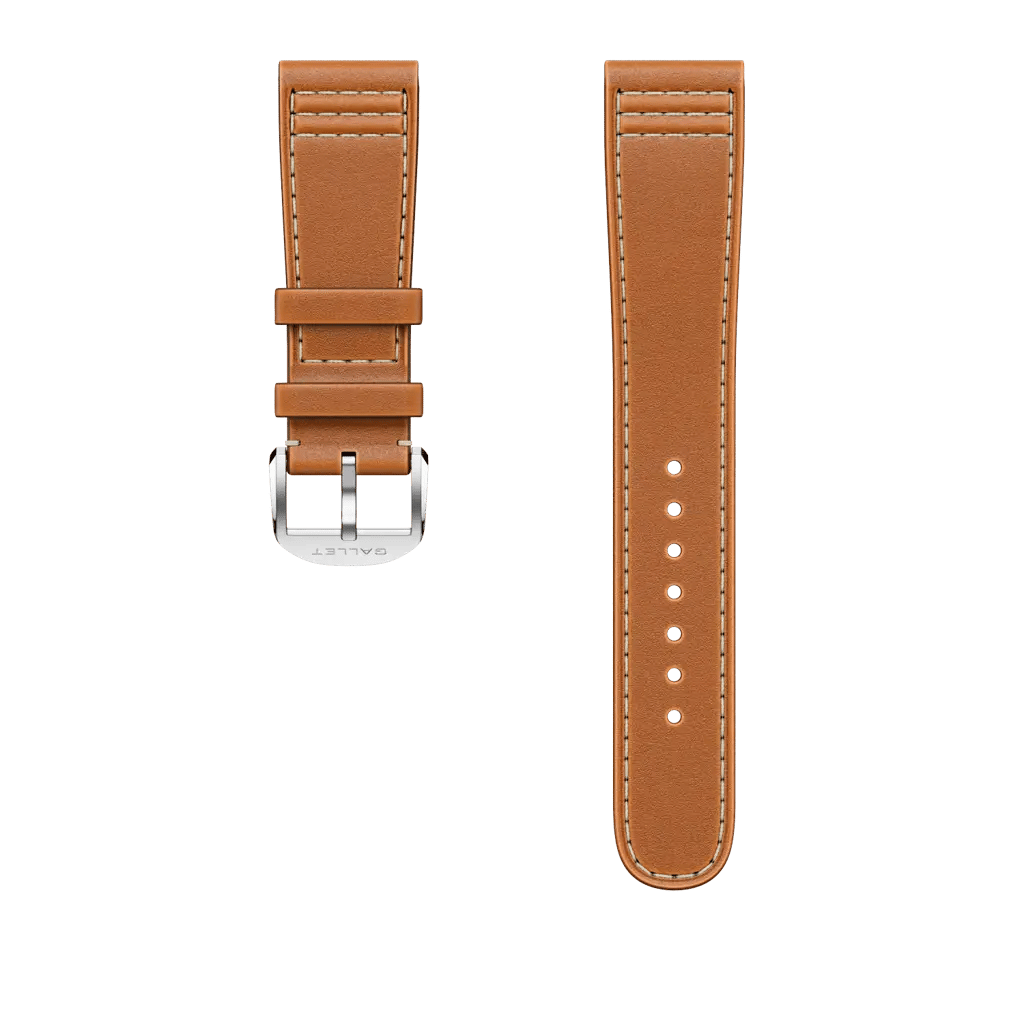 Calfskin leather strap orange