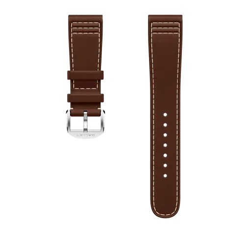 Calfskin leather strap brown